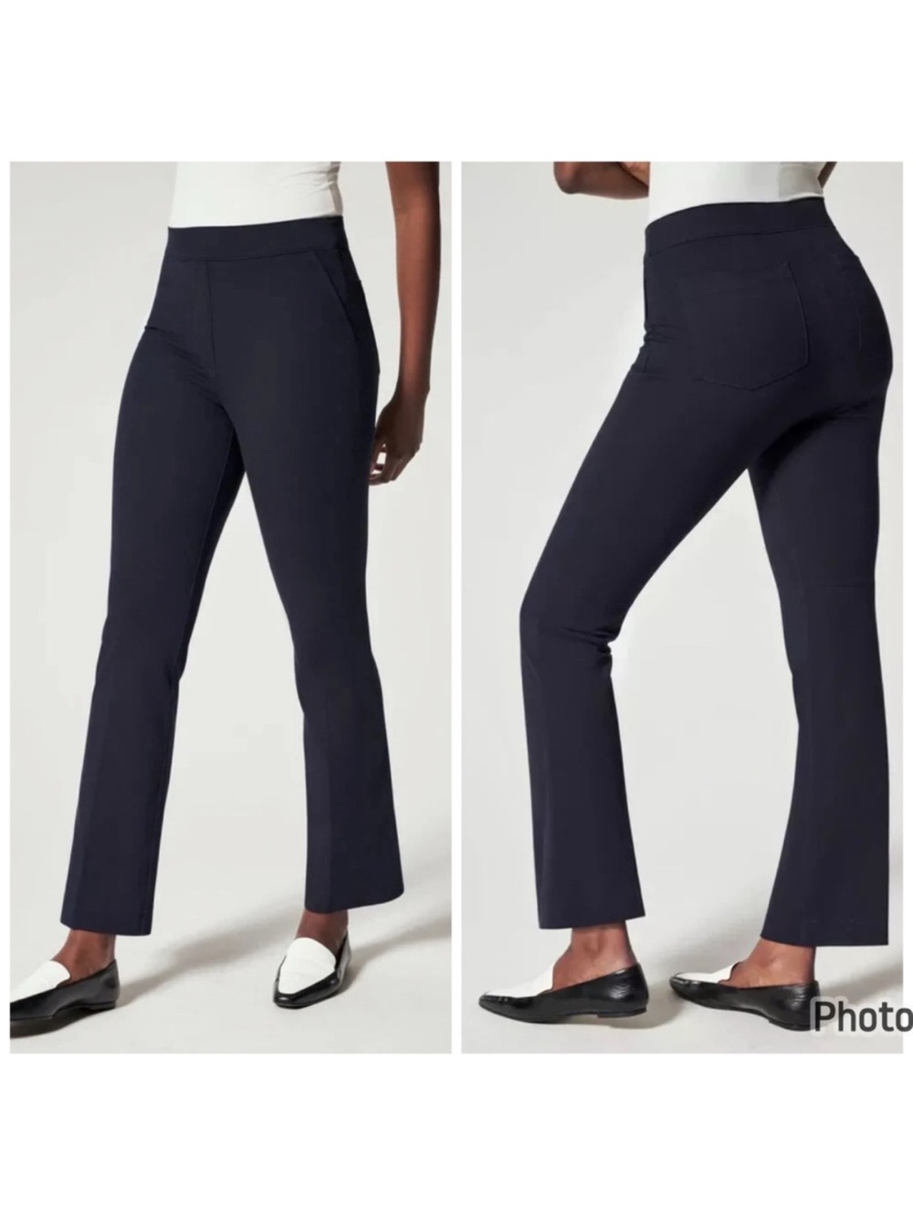 SPANX On The Go Kick Flare Pants Navy 20367T Tall Long Size XL